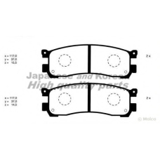 M075-20 ASHUKI Комплект тормозных колодок, дисковый тормоз
