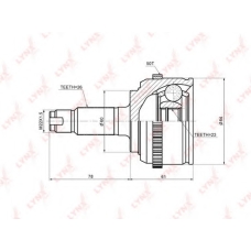 CO-3466A LYNX Co-3466a шрус наружный honda civic 1.7 00-05