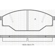 8110 10005 TRIDON Brake pads - front