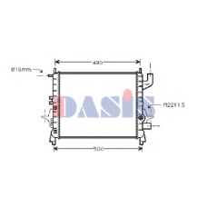 181390N AKS DASIS Радиатор, охлаждение двигателя