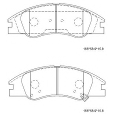 KD9720 ASIMCO Комплект тормозных колодок, дисковый тормоз