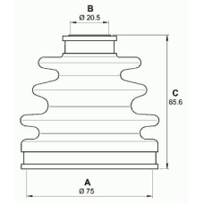 SJK7158.00 OPEN PARTS Комплект пылника, приводной вал