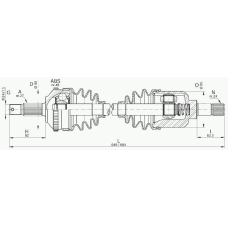 DRS6243.00 OPEN PARTS Приводной вал