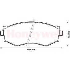 572338B BENDIX Комплект тормозных колодок, дисковый тормоз