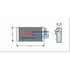 5090401 KUHLER SCHNEIDER Теплообменник, отопление салона