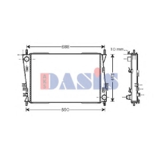 370045N AKS DASIS Радиатор, охлаждение двигателя