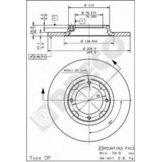 BS 7266 BRECO Тормозной диск