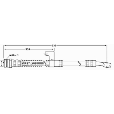 FBH7009 FIRST LINE Тормозной шланг