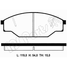 IBD-1247 IPS Parts Комплект тормозных колодок, дисковый тормоз