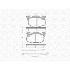 363702160296 MAGNETI MARELLI Комплект тормозных колодок, дисковый тормоз