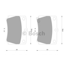 0 986 AB2 331 BOSCH Комплект тормозных колодок, дисковый тормоз