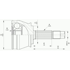 CVJ5595.10 OPEN PARTS Шарнирный комплект, приводной вал