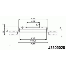 J3305028 NIPPARTS Тормозной диск