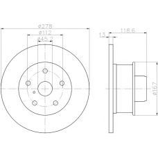 8DD 355 100-471 HELLA PAGID Тормозной диск
