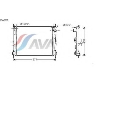 DNA2235 AVA Радиатор, охлаждение двигателя