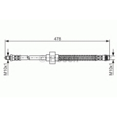 1 987 476 868 BOSCH Тормозной шланг