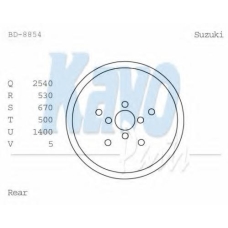 BD-8854 KAVO PARTS Тормозной барабан