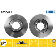 6030471 GIRLING Тормозной диск