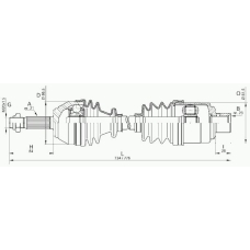 DRS6017.00 OPEN PARTS Приводной вал