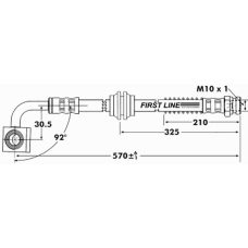 FBH7069 FIRST LINE Тормозной шланг