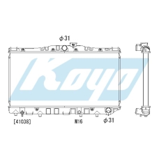 PA010044 KOYO P-tank corrugate-fin ass'y