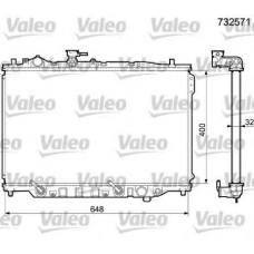 732571 VALEO Радиатор, охлаждение двигателя