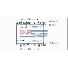5500221 KUHLER SCHNEIDER Радиатор, охлаждение двигател