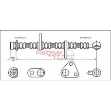 4113280 METZGER Тормозной шланг