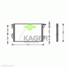 94-5325 KAGER Конденсатор, кондиционер