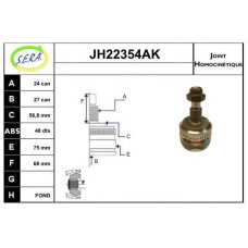 JH22354AK SERA Шарнирный комплект, приводной вал