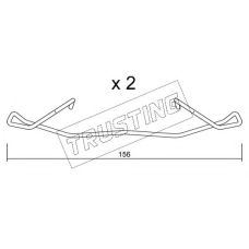 KIT.094 TRUSTING Комплектующие, колодки дискового тормоза