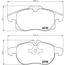 8DB 355 012-681 HELLA Комплект тормозных колодок, дисковый тормоз