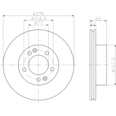 8DD 355 105-101 HELLA PAGID Тормозной диск