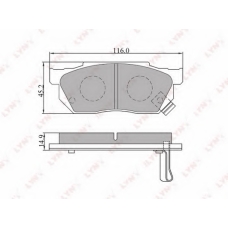 BD-3412 LYNX Тормозные колодки дисковые