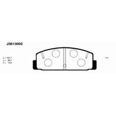 J3613002 NIPPARTS Комплект тормозных колодок, дисковый тормоз