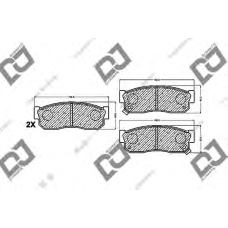 BP1454 DJ PARTS Комплект тормозных колодок, дисковый тормоз