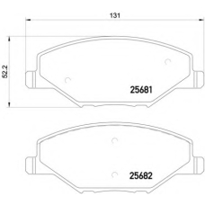 P 85 121 BREMBO Комплект тормозных колодок, дисковый тормоз