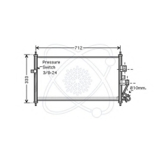 30W0040 ELECTRO AUTO Конденсатор, кондиционер