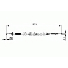 1 987 482 390 BOSCH Трос, стояночная тормозная система
