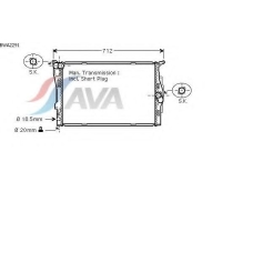 BWA2291 AVA Радиатор, охлаждение двигателя
