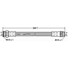 FBH7356 FIRST LINE Тормозной шланг