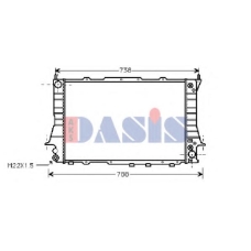 481730N AKS DASIS Радиатор, охлаждение двигателя