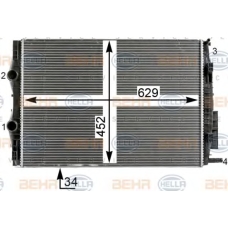 8MK 376 700-404 HELLA Радиатор, охлаждение двигателя