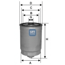24.350.00 UFI Топливный фильтр