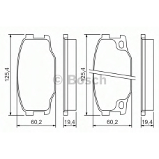 0 986 494 442 BOSCH Комплект тормозных колодок, дисковый тормоз