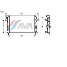 RT2300 AVA Радиатор, охлаждение двигателя