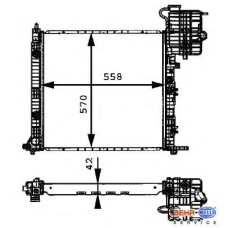 8MK 376 721-391 HELLA Радиатор, охлаждение двигателя