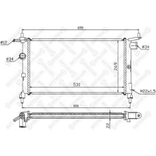10-25225-SX STELLOX Радиатор, охлаждение двигателя