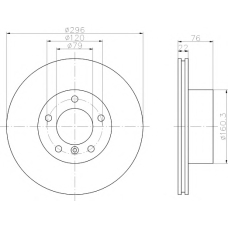 8DD 355 104-591 HELLA PAGID Тормозной диск