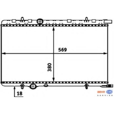 8MK 376 718-051 HELLA Радиатор, охлаждение двигателя
